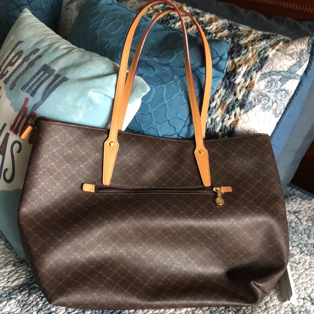 Rioni Zip Tote Bag, Laser Cut, Brown/Tan - Picture 2 of 11